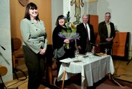 Poďakovanie hosťom: zľava Katarína Súkeníková, Uršula Kluková, Ladislav Lajcha a Ján Fakla 